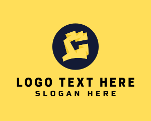 Power - Yellow Electric Letter C logo design