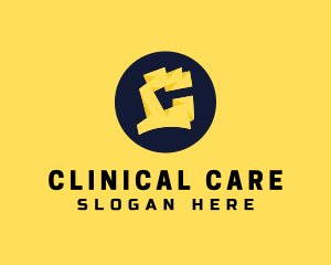 Yellow Electric Letter C logo design