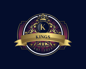 Crown Ornamental Royalty logo design