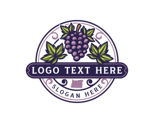 Thimbleberry - Grape Fruit Oregon logo design