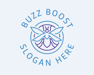 Buzz - Insect Wing Emblem logo design