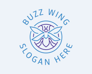 Insect Wing Emblem logo design