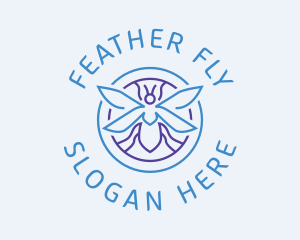 Insect Wing Emblem logo design