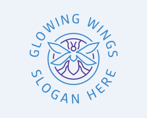 Insect Wing Emblem logo design