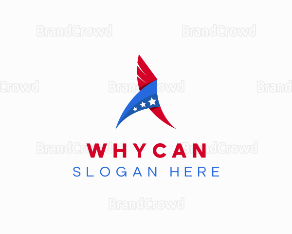 Patriotic American Wings Logo