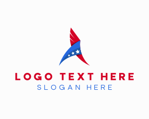 Nationalism - Patriotic American Wings logo design