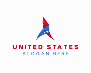States - Patriotic American Wings logo design