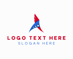 American - Patriotic American Wings logo design