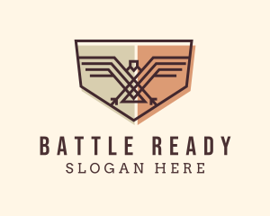 Infantry - Military Eagle Shield logo design
