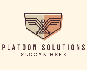 Platoon - Military Eagle Shield logo design