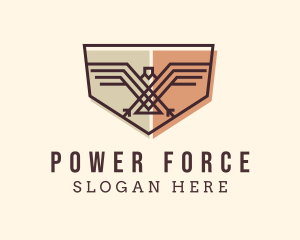 Commander - Military Eagle Shield logo design