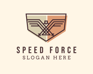 Military Eagle Shield logo design