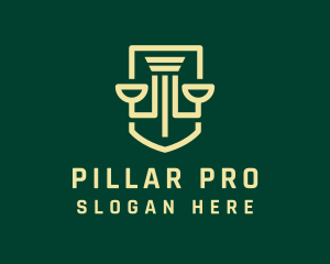 Law Scale Pillar logo design