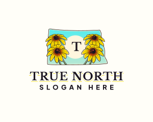 North Dakota Flower logo design