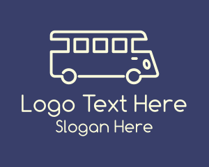 Campervan - Bus Transportation Service logo design