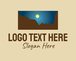 Sightseeing - Mountain Range Moon logo design