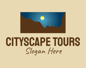 Sightseeing - Mountain Range Moon logo design