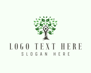 Environment - Human Tree Meditation logo design