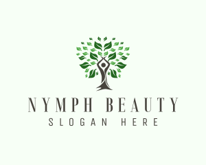 Nymph - Human Tree Meditation logo design