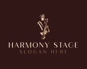 Recital - Saxophone Jazz Musician logo design