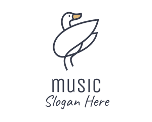 Monoline Swan Bird Logo