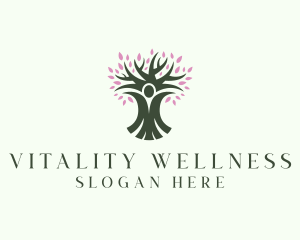 Wellness Human Tree logo design