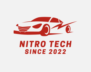 Nitro - Thunder Strike Race Car logo design