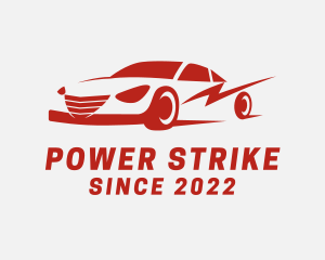 Thunder Strike Race Car logo design