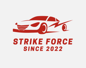 Strike - Thunder Strike Race Car logo design