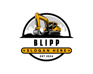 Industrial Excavator Demolition Logo