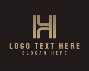 Interior Design - Industrial Construction Builder Letter H logo design