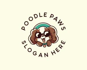Poodle - Dog Puppy Sunglasses logo design