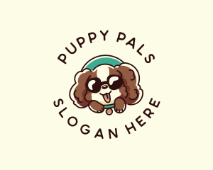 Dog Puppy Sunglasses logo design