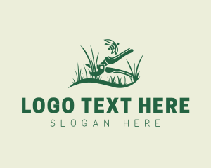 Agriculture - Lawn Care Grass Pruners logo design