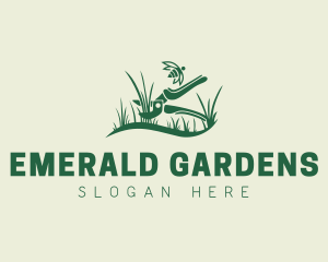 Lawn Care Grass Pruners logo design