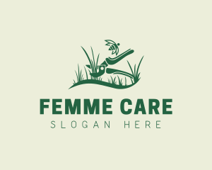 Lawn Care Grass Pruners logo design