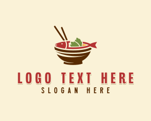 Bowl - Fish Dining Cuisine logo design