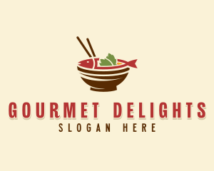 Fish Dining Cuisine logo design