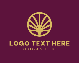 Yoga - Luxury Shell Fan logo design