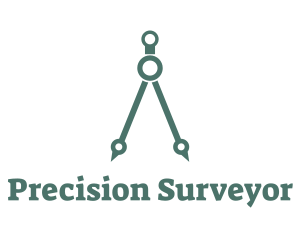 Surveyor - Green Architect Compass logo design