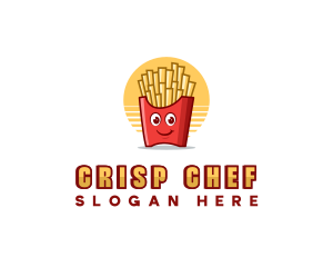 French Fries Food Snack logo design