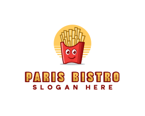 French Fries Food Snack logo design