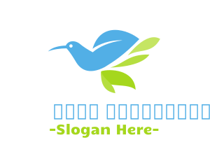 Florist - Blue Bird Leaf logo design