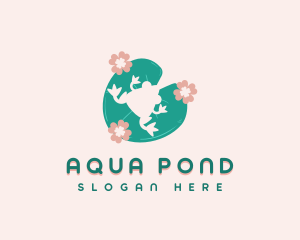 Frog Lotus Leaf logo design