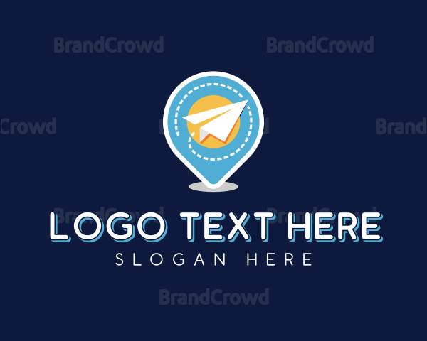 Paper Airplane Travel Agency Logo