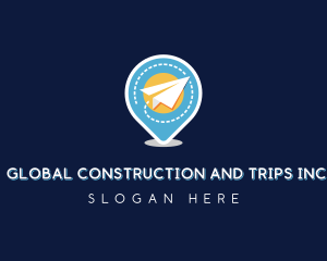 Paper Airplane Travel Agency logo design