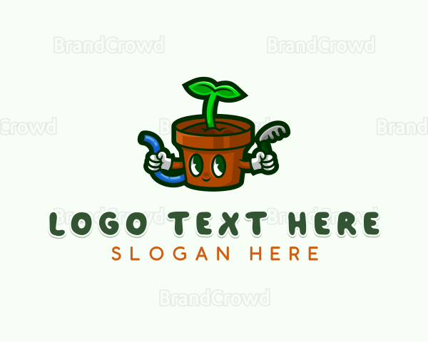 Gardening Plant Hose Logo