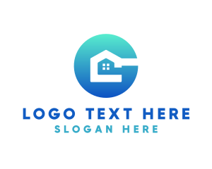 Land - Realtor  House Letter G logo design