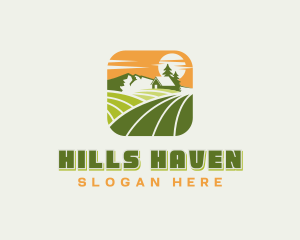 Farmhouse Landscaping Backyard logo design