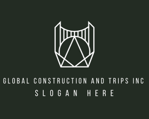 Architectural - Geometric Bridge Engineer logo design